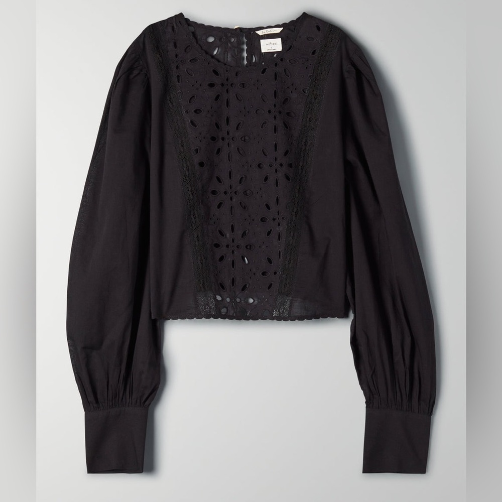 Aritzia Wilfred La Boheme Rumi Top - Size Medium - Black